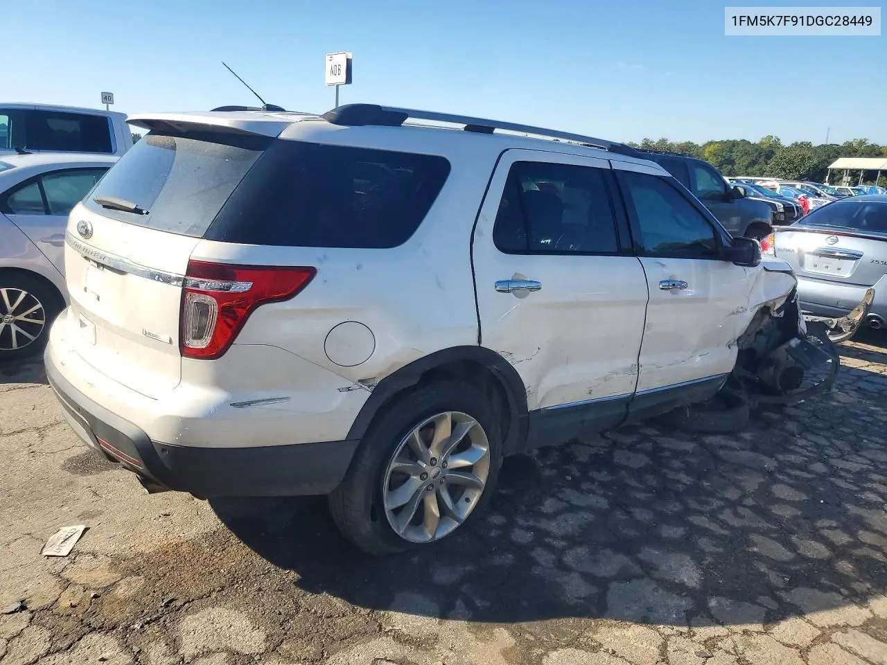 2013 FORD EXPLORER VIN 1FM5K7F91DGC28449 — фото 3