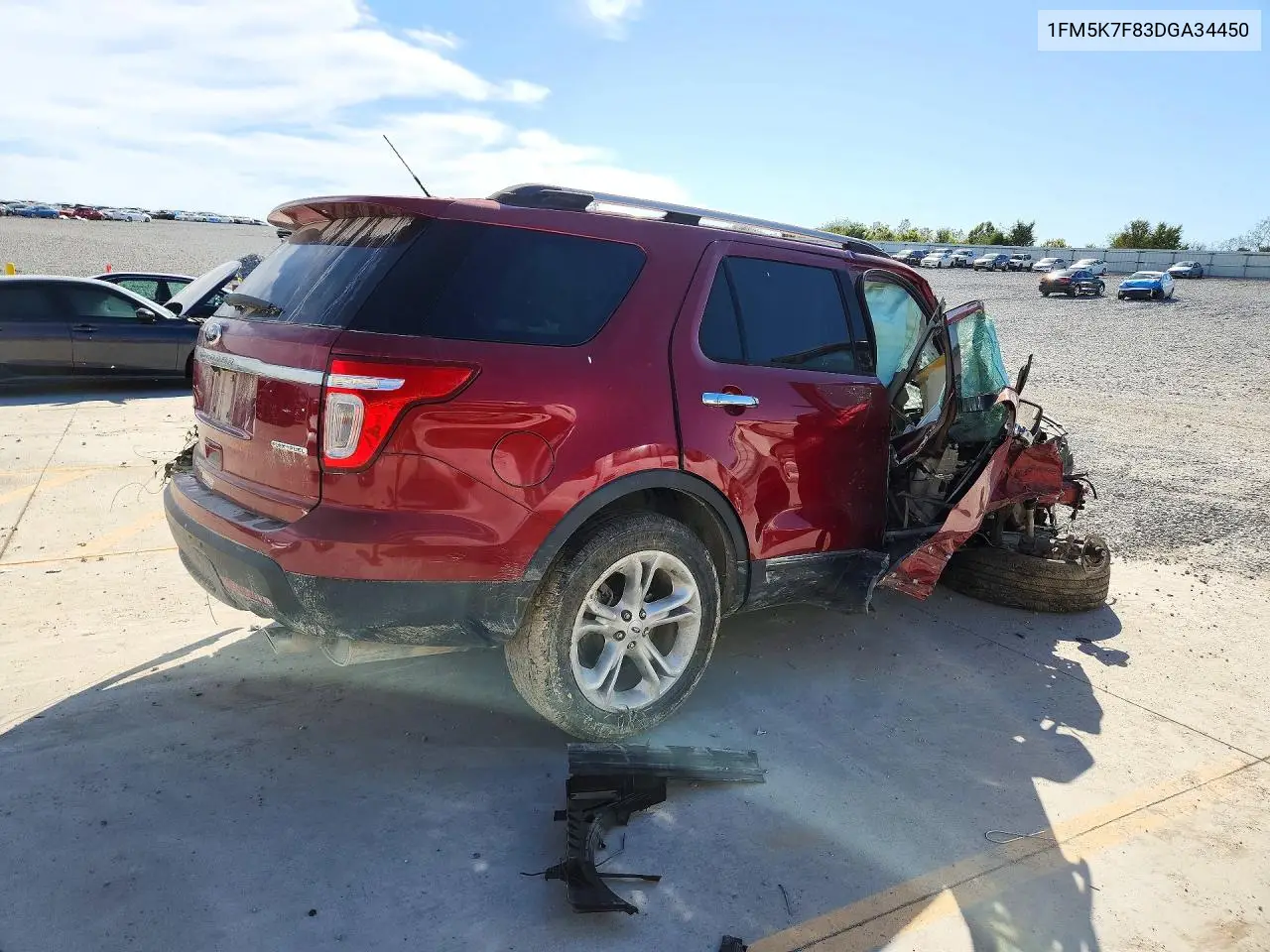 2013 FORD EXPLORER VIN 1FM5K7F83DGA34450 — фото 3