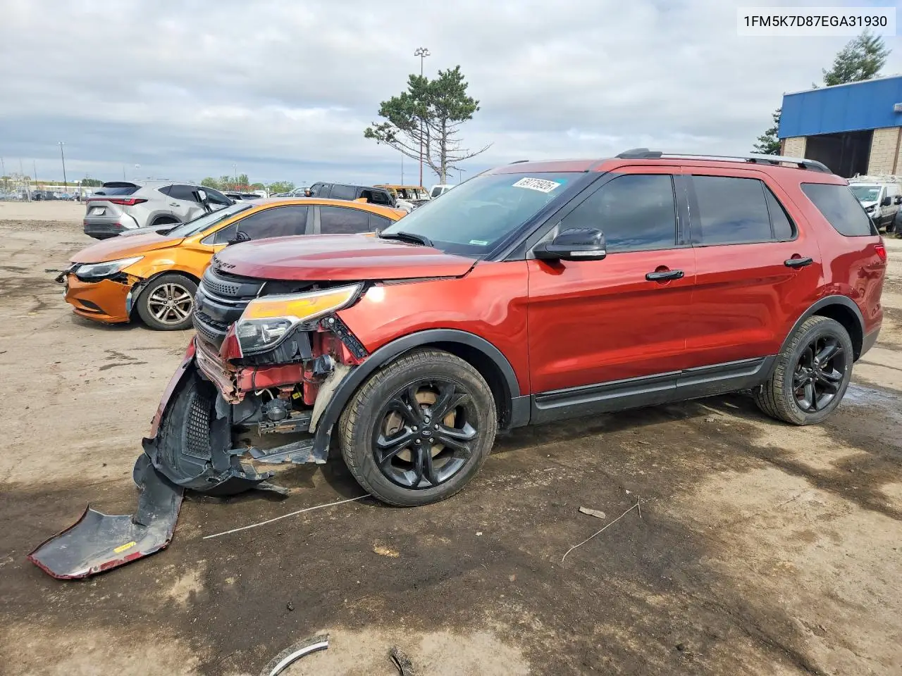 FORD EXPLORER 2014, VIN 1FM5K7D87EGA31930
