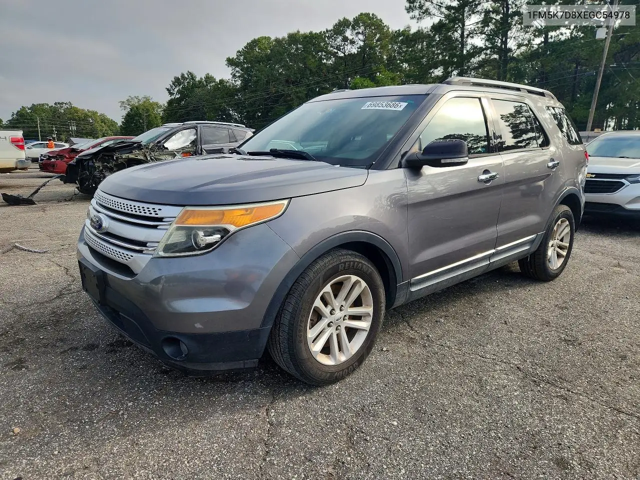 FORD EXPLORER 2014, VIN 1FM5K7D8XEGC54978