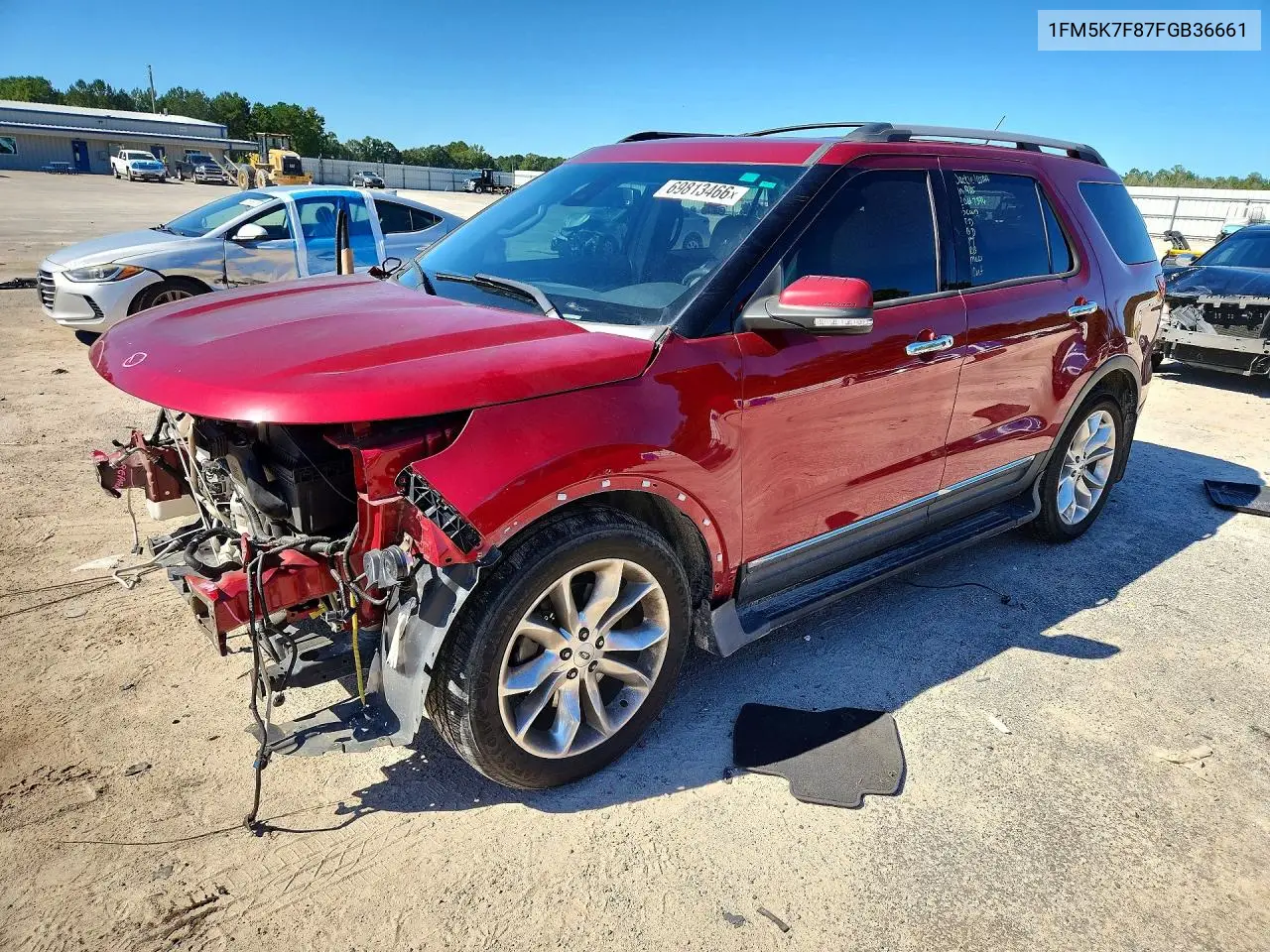 FORD EXPLORER 2015, VIN 1FM5K7F87FGB36661
