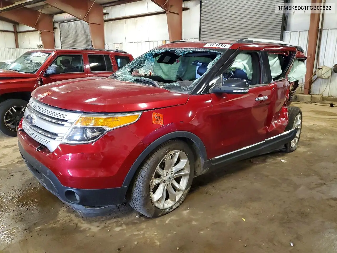 2015 FORD EXPLORER VIN 1FM5K8D81FGB09822 — фото 2