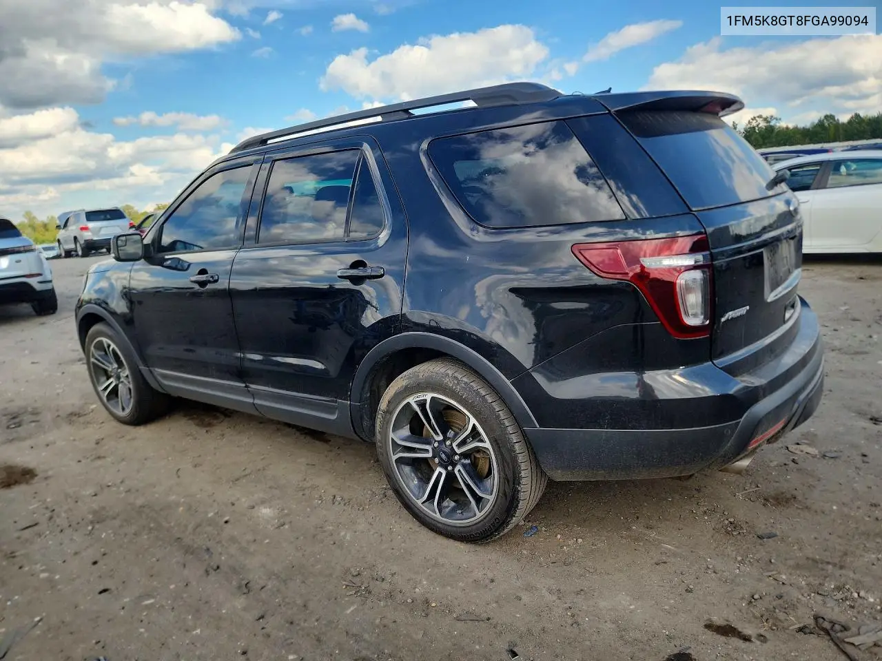 2015 FORD EXPLORER VIN 1FM5K8GT8FGA99094 — фото 2