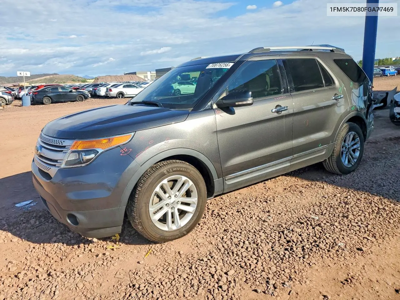 FORD EXPLORER 2015, VIN 1FM5K7D80FGA77469