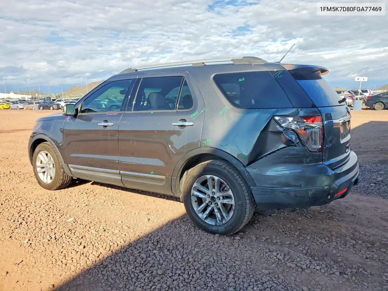 2015 FORD EXPLORER VIN 1FM5K7D80FGA77469 — фото 2