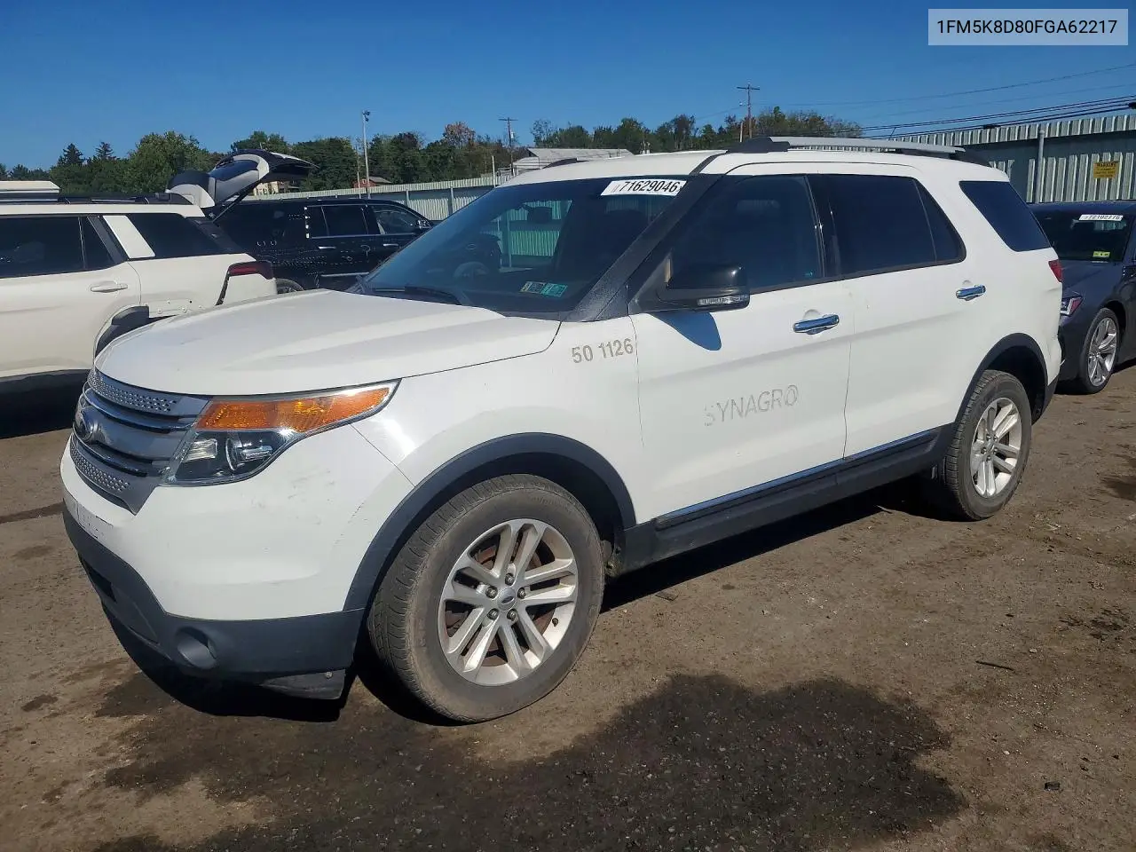 FORD EXPLORER 2015, VIN 1FM5K8D80FGA62217