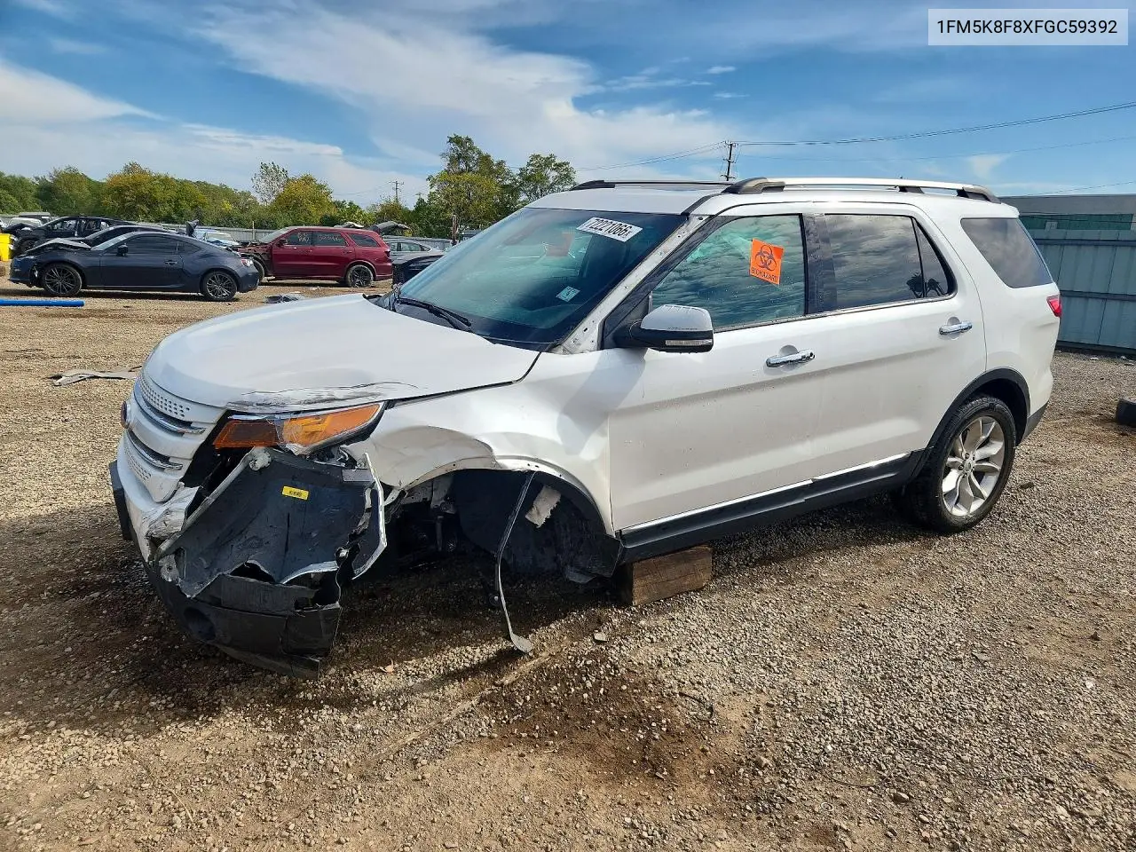 FORD EXPLORER 2015, VIN 1FM5K8F8XFGC59392