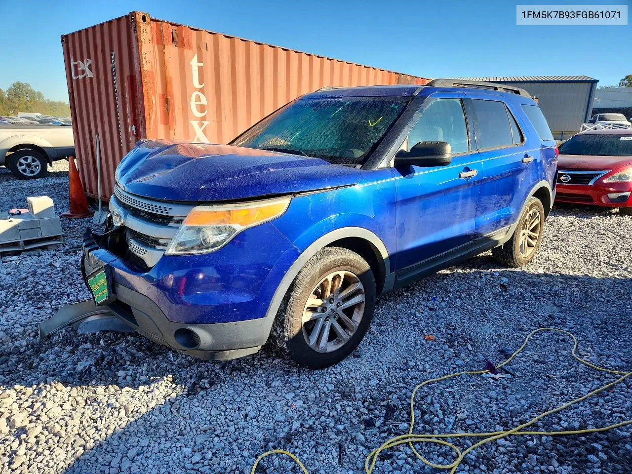 FORD EXPLORER 2015, VIN 1FM5K7B93FGB61071