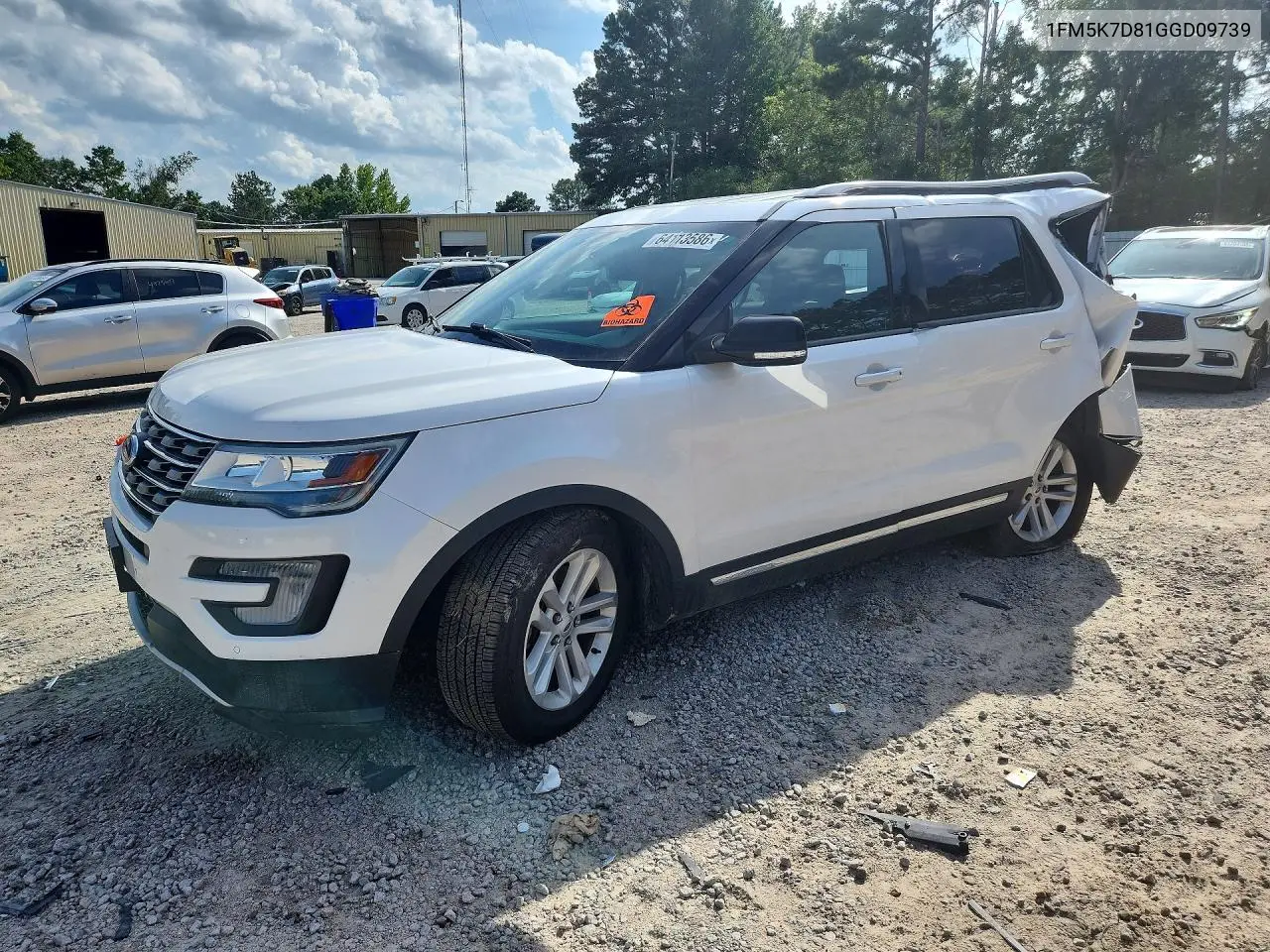FORD EXPLORER 2016, VIN 1FM5K7D81GGD09739