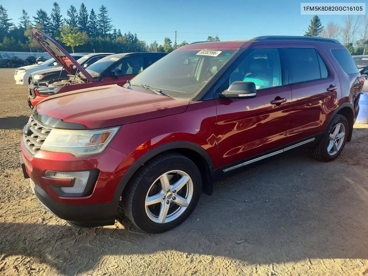 FORD EXPLORER 2016, VIN 1FM5K8D82GGC16105