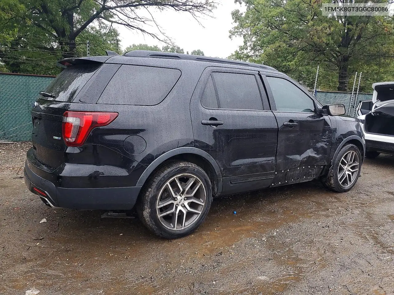 2016 FORD EXPLORER VIN 1FM5K8GT3GGC80086 — фото 3