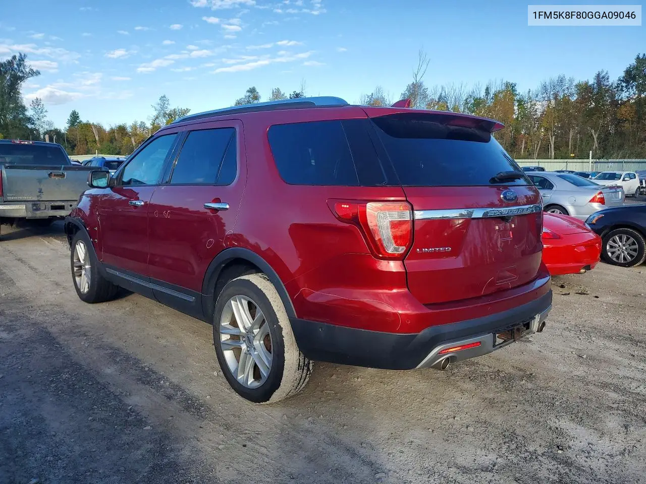 2016 FORD EXPLORER VIN 1FM5K8F80GGA09046 — фото 2