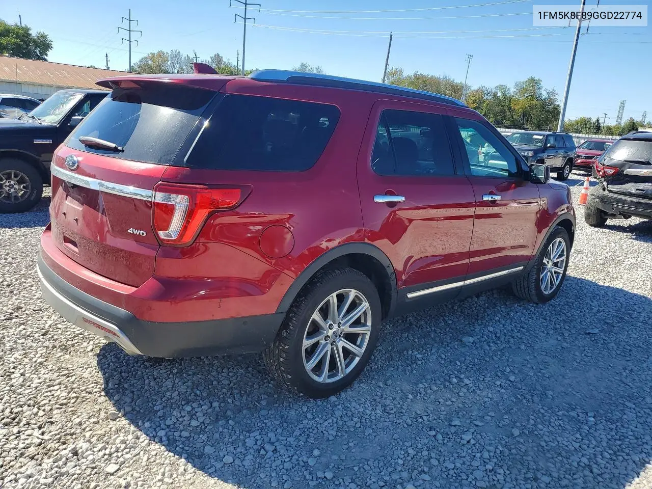 2016 FORD EXPLORER VIN 1FM5K8F89GGD22774 — фото 3