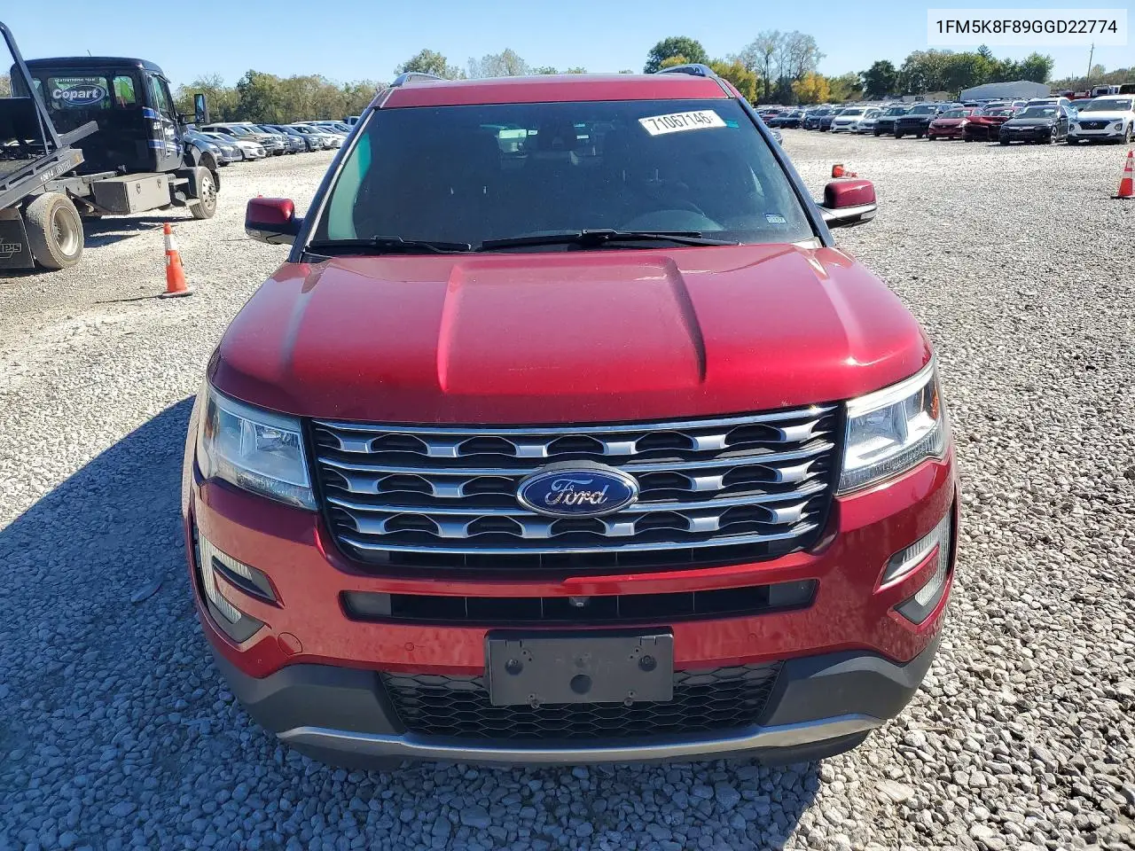 2016 FORD EXPLORER VIN 1FM5K8F89GGD22774 — фото 5