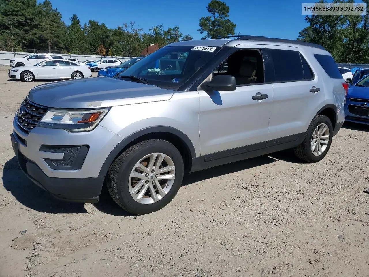 FORD EXPLORER 2016, VIN 1FM5K8B89GGC92732