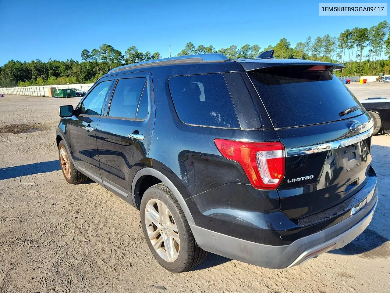 2016 FORD EXPLORER VIN 1FM5K8F89GGA09417 — фото 2
