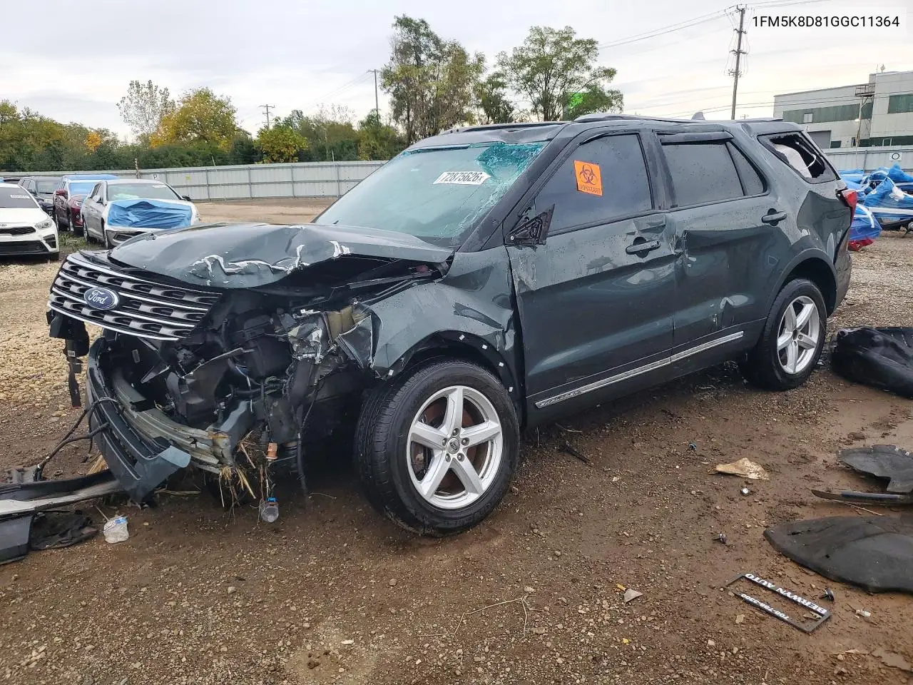 FORD EXPLORER 2016, VIN 1FM5K8D81GGC11364