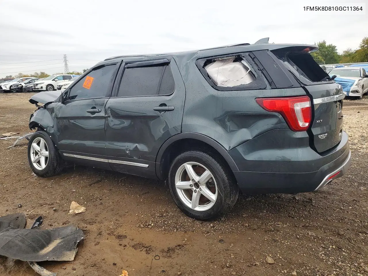 2016 FORD EXPLORER VIN 1FM5K8D81GGC11364 — фото 2