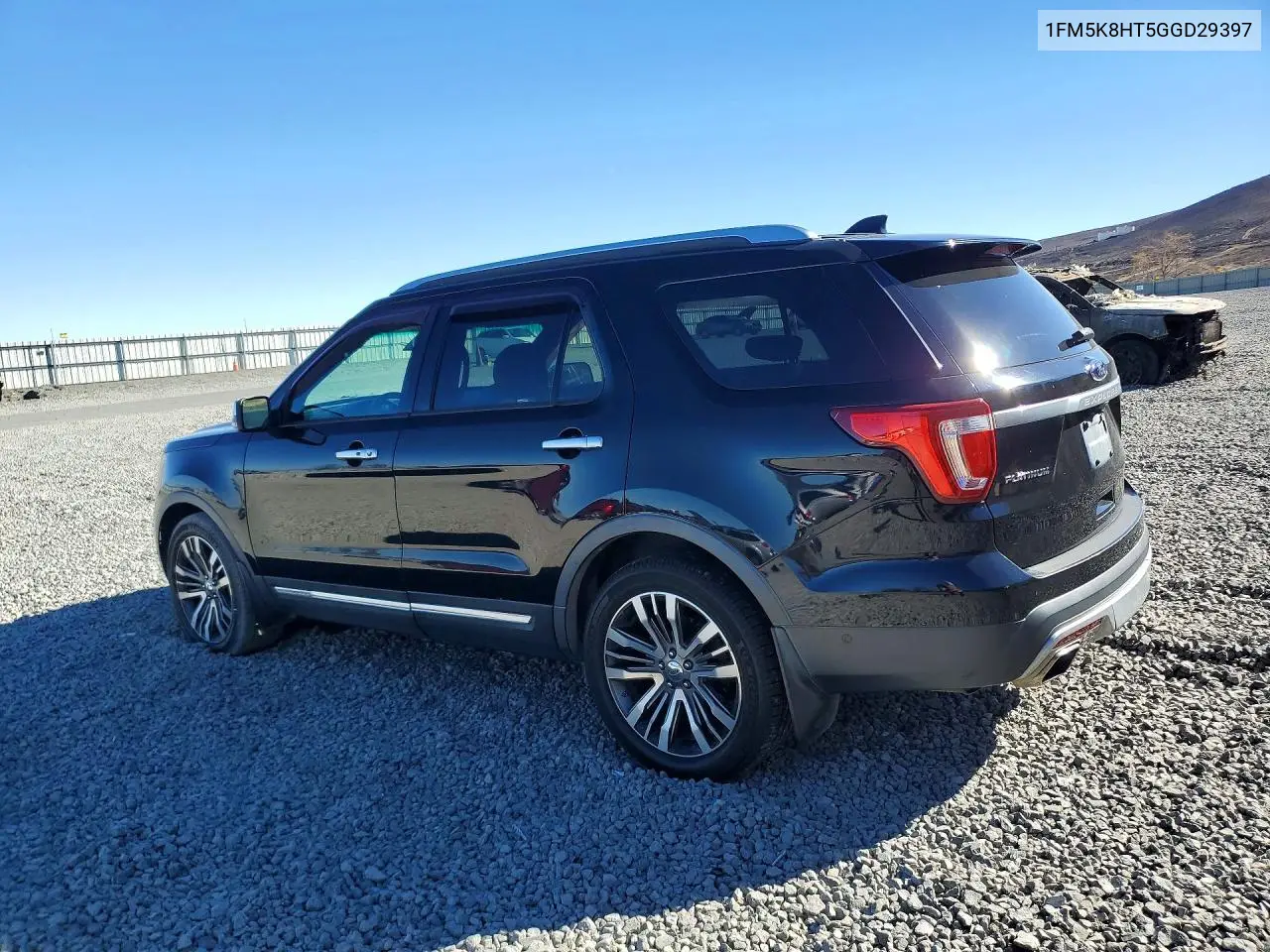 2016 FORD EXPLORER VIN 1FM5K8HT5GGD29397 — фото 2
