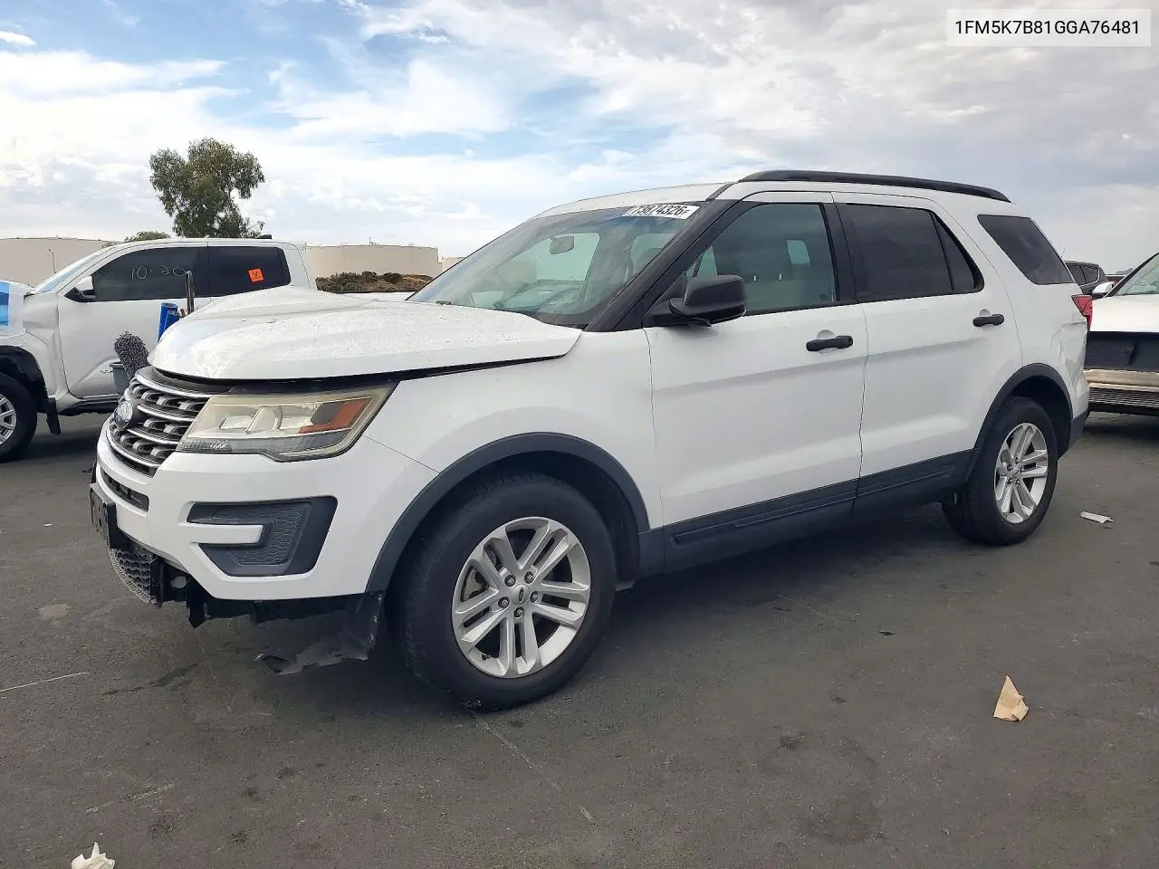 FORD EXPLORER 2016, VIN 1FM5K7B81GGA76481