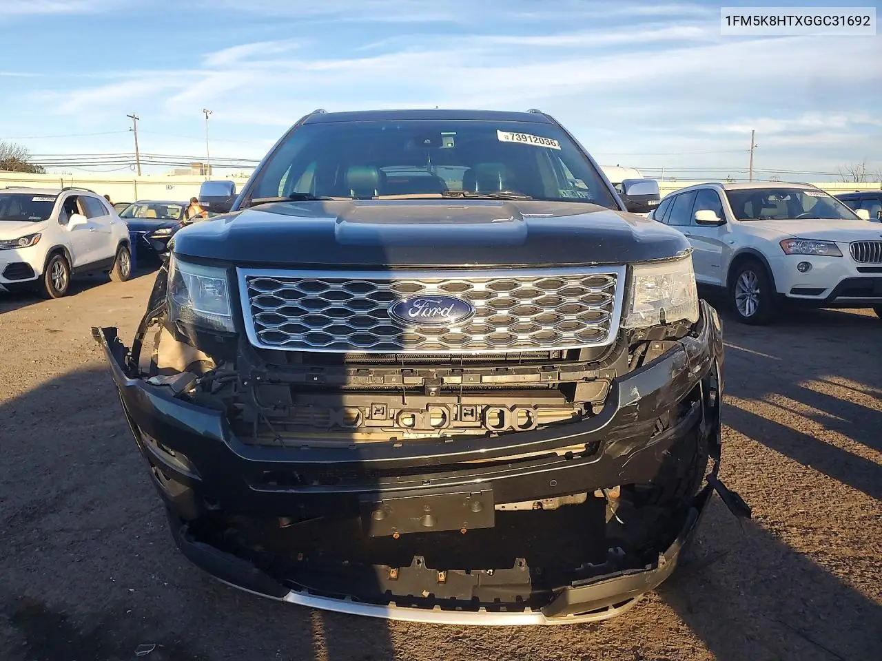 2016 FORD EXPLORER VIN 1FM5K8HTXGGC31692 — фото 5