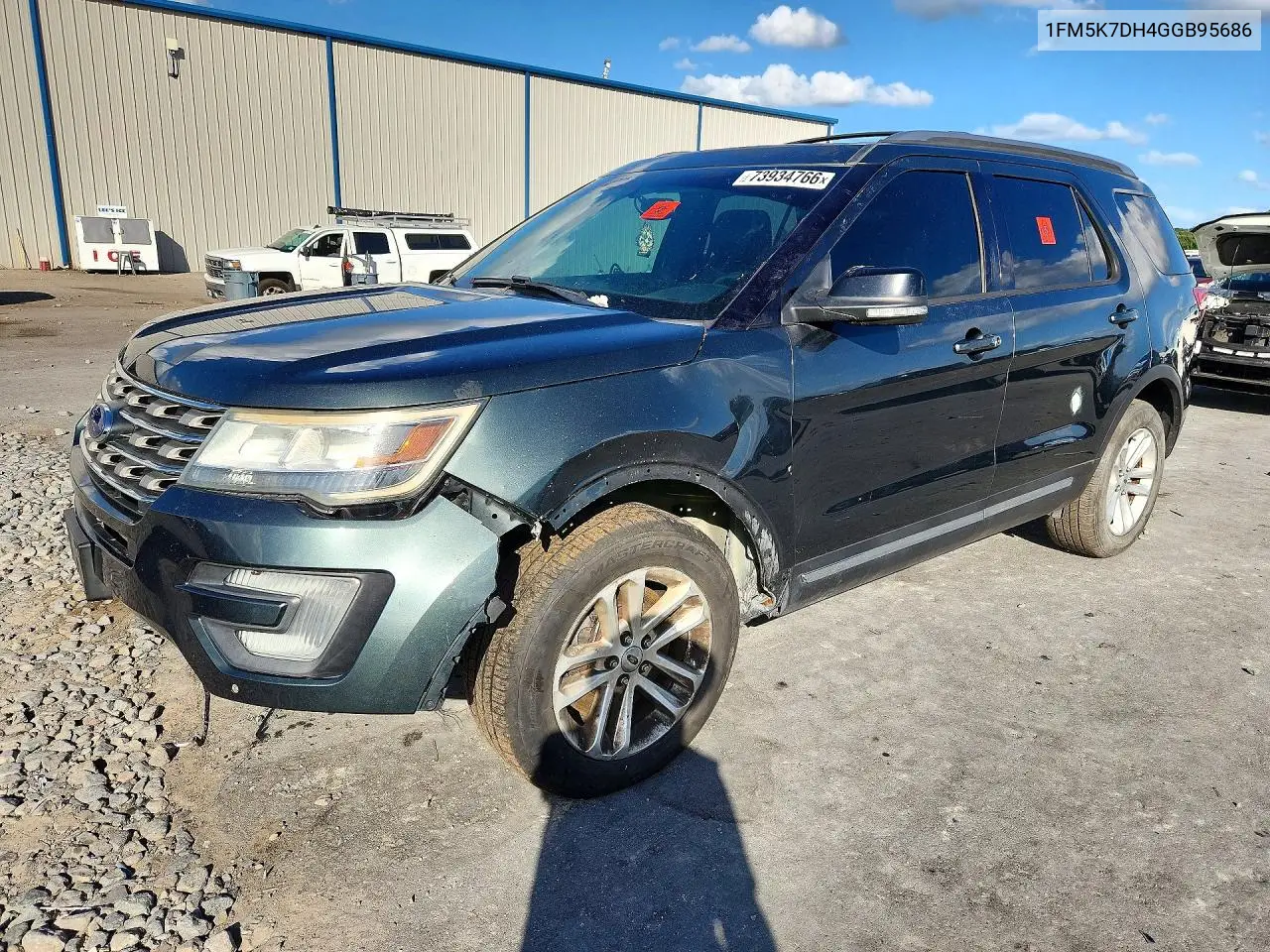 FORD EXPLORER 2016, VIN 1FM5K7DH4GGB95686