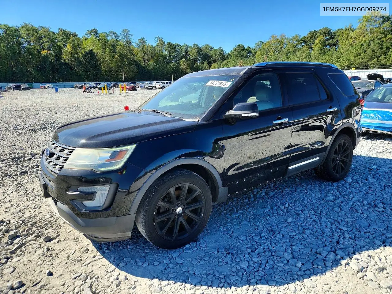FORD EXPLORER 2016, VIN 1FM5K7FH7GGD09774