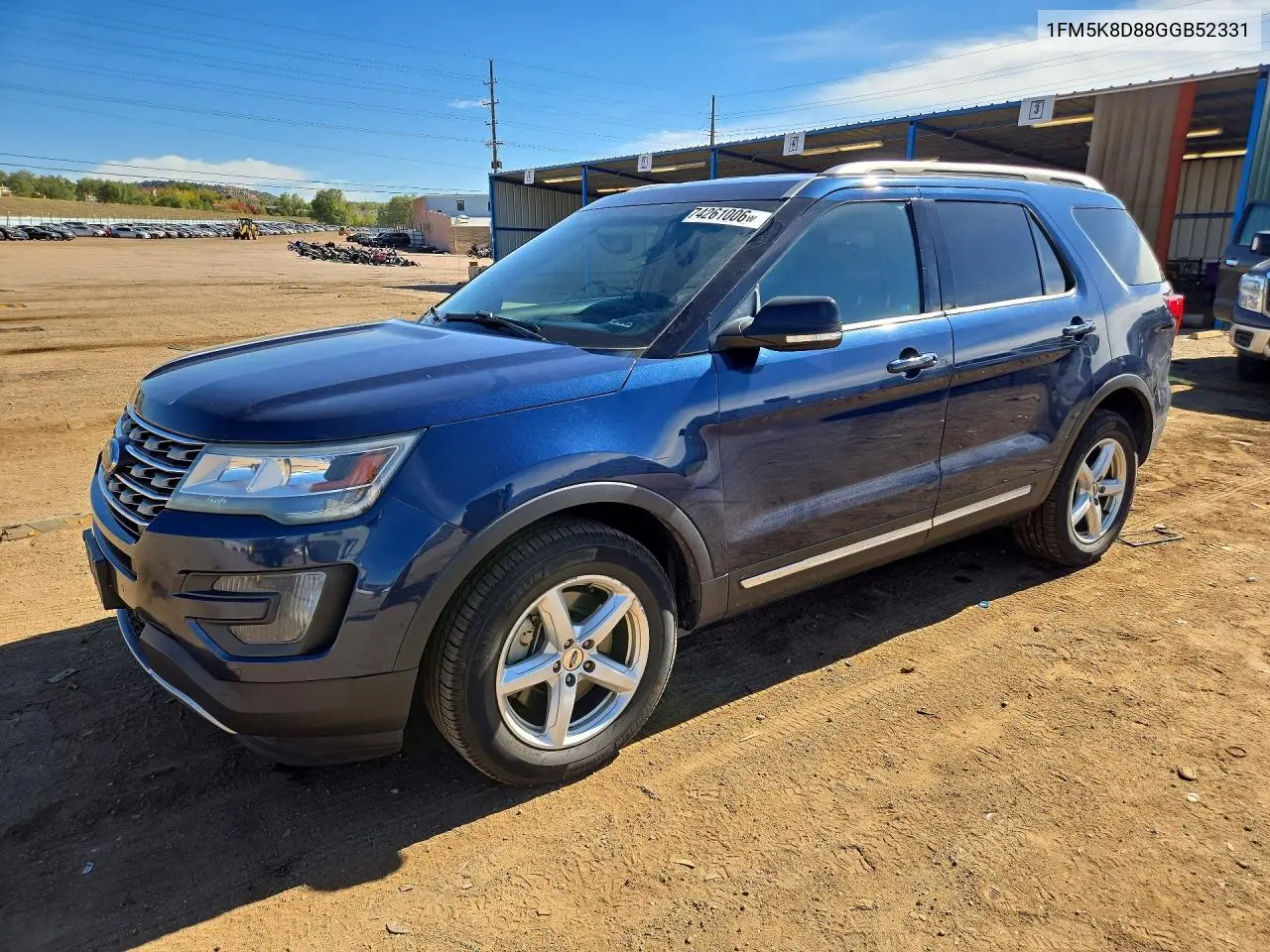 FORD EXPLORER 2016, VIN 1FM5K8D88GGB52331