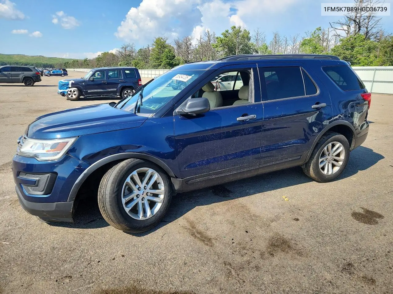 FORD EXPLORER 2017, VIN 1FM5K7B89HGD36739
