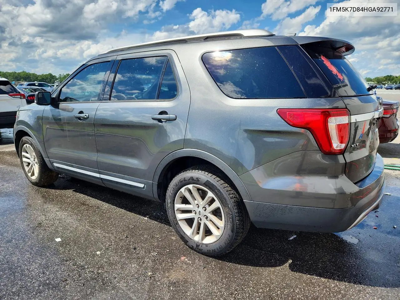 2017 FORD EXPLORER VIN 1FM5K7D84HGA92771 — фото 2