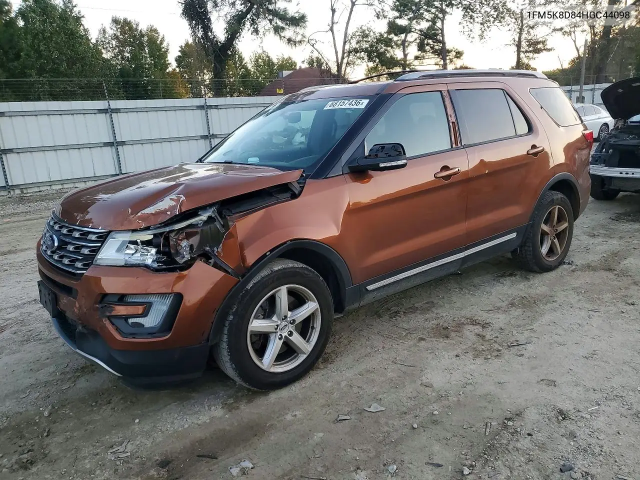 FORD EXPLORER 2017, VIN 1FM5K8D84HGC44098