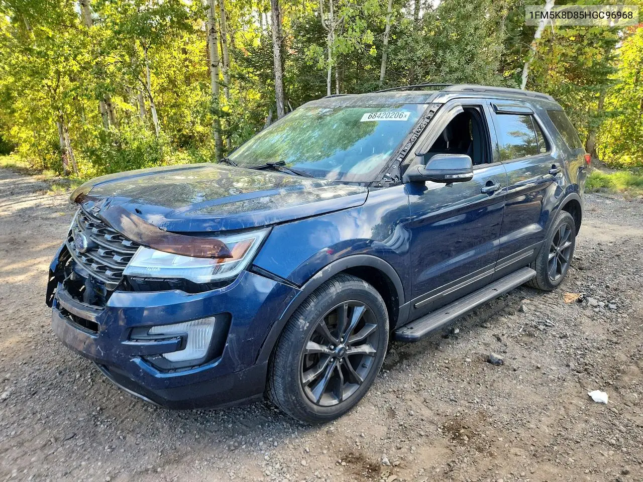 FORD EXPLORER 2017, VIN 1FM5K8D85HGC96968