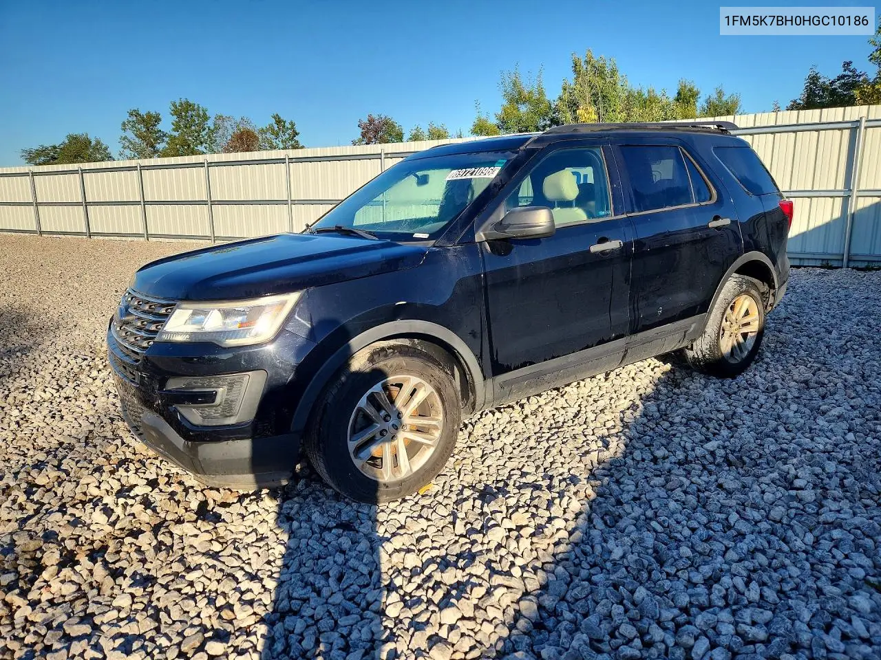 FORD EXPLORER 2017, VIN 1FM5K7BH0HGC10186