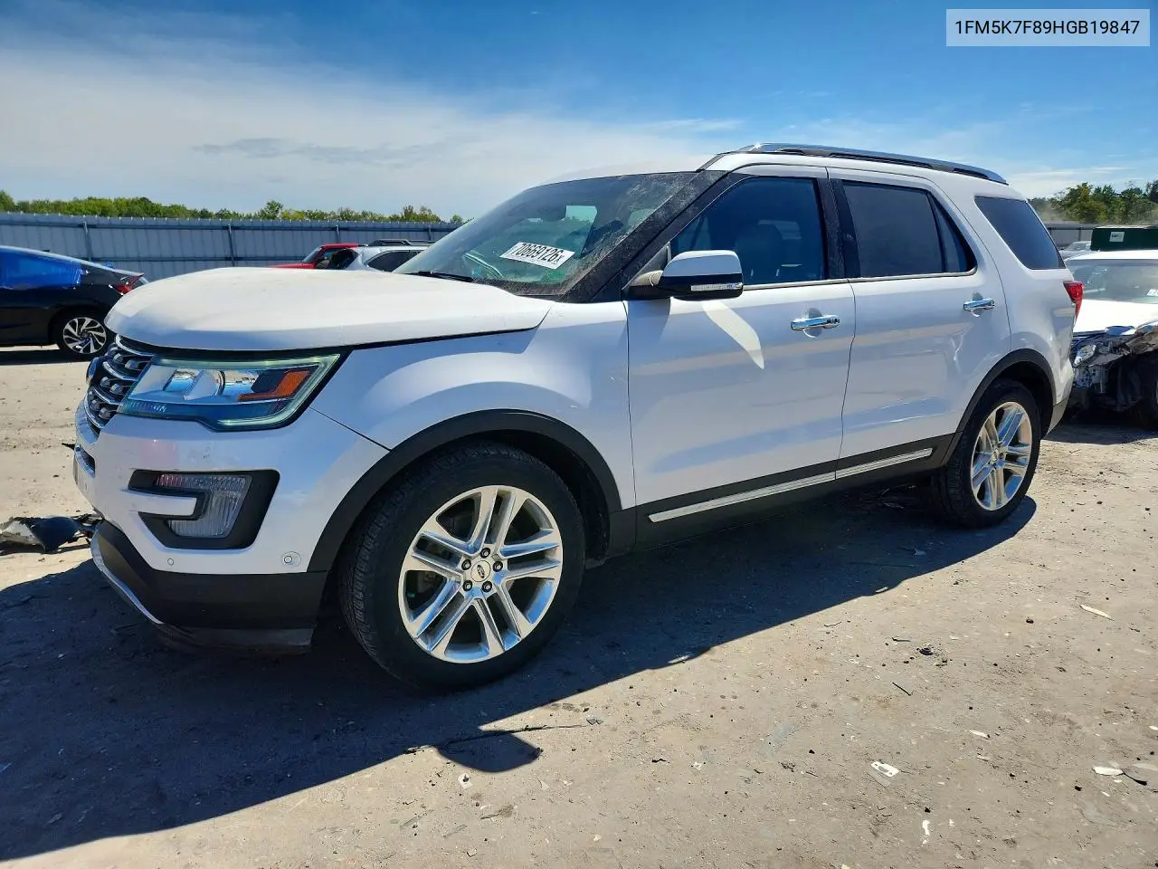 FORD EXPLORER 2017, VIN 1FM5K7F89HGB19847