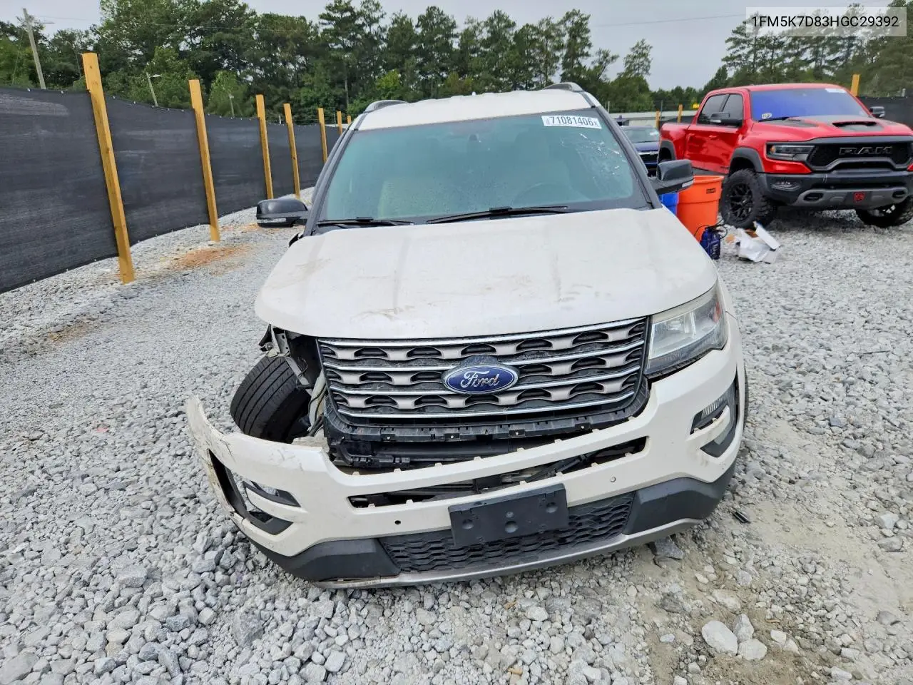 2017 FORD EXPLORER VIN 1FM5K7D83HGC29392 — фото 5