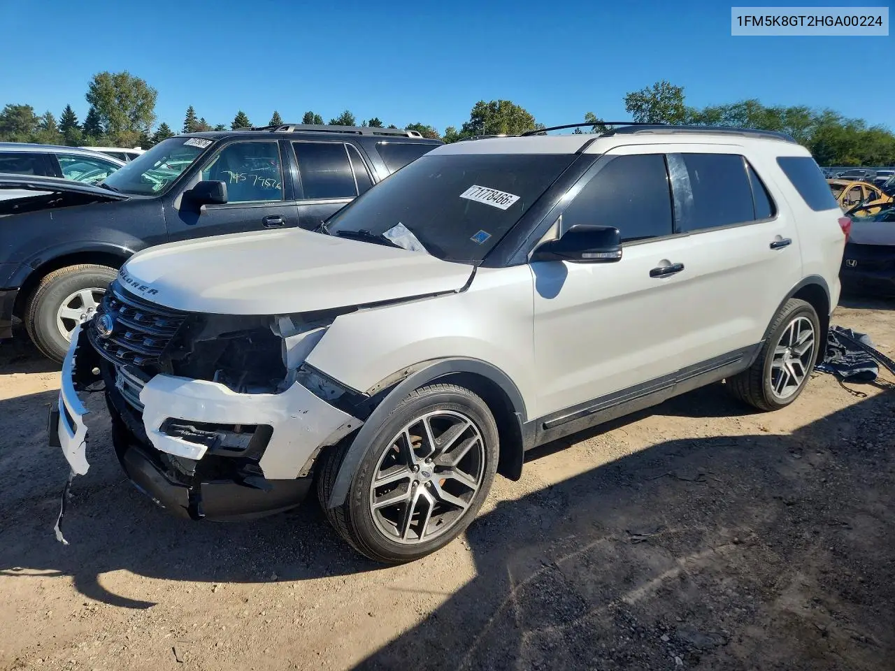 FORD EXPLORER 2017, VIN 1FM5K8GT2HGA00224