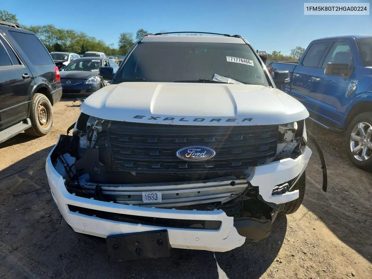 2017 FORD EXPLORER VIN 1FM5K8GT2HGA00224 — фото 5