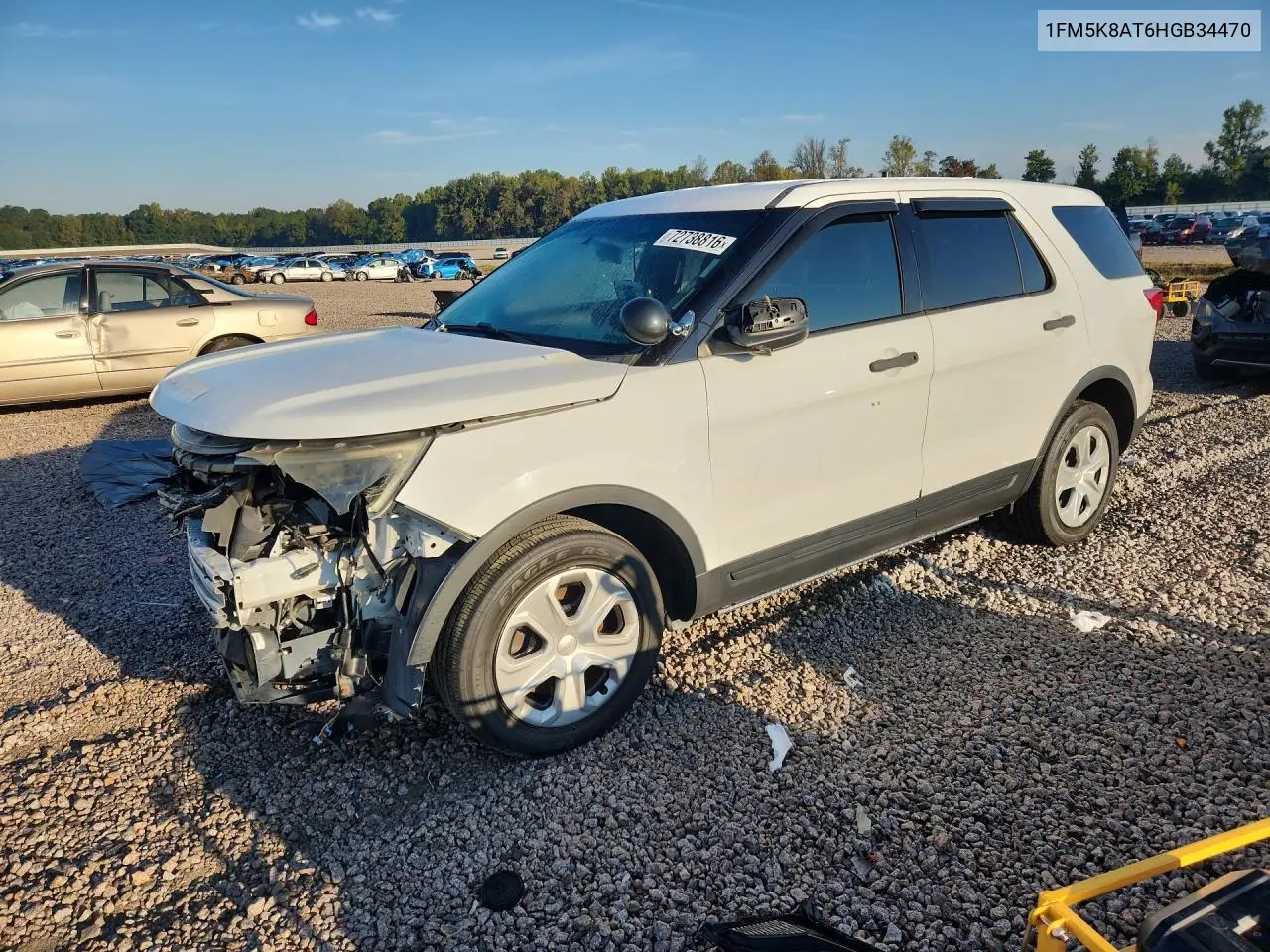 FORD EXPLORER 2017, VIN 1FM5K8AT6HGB34470