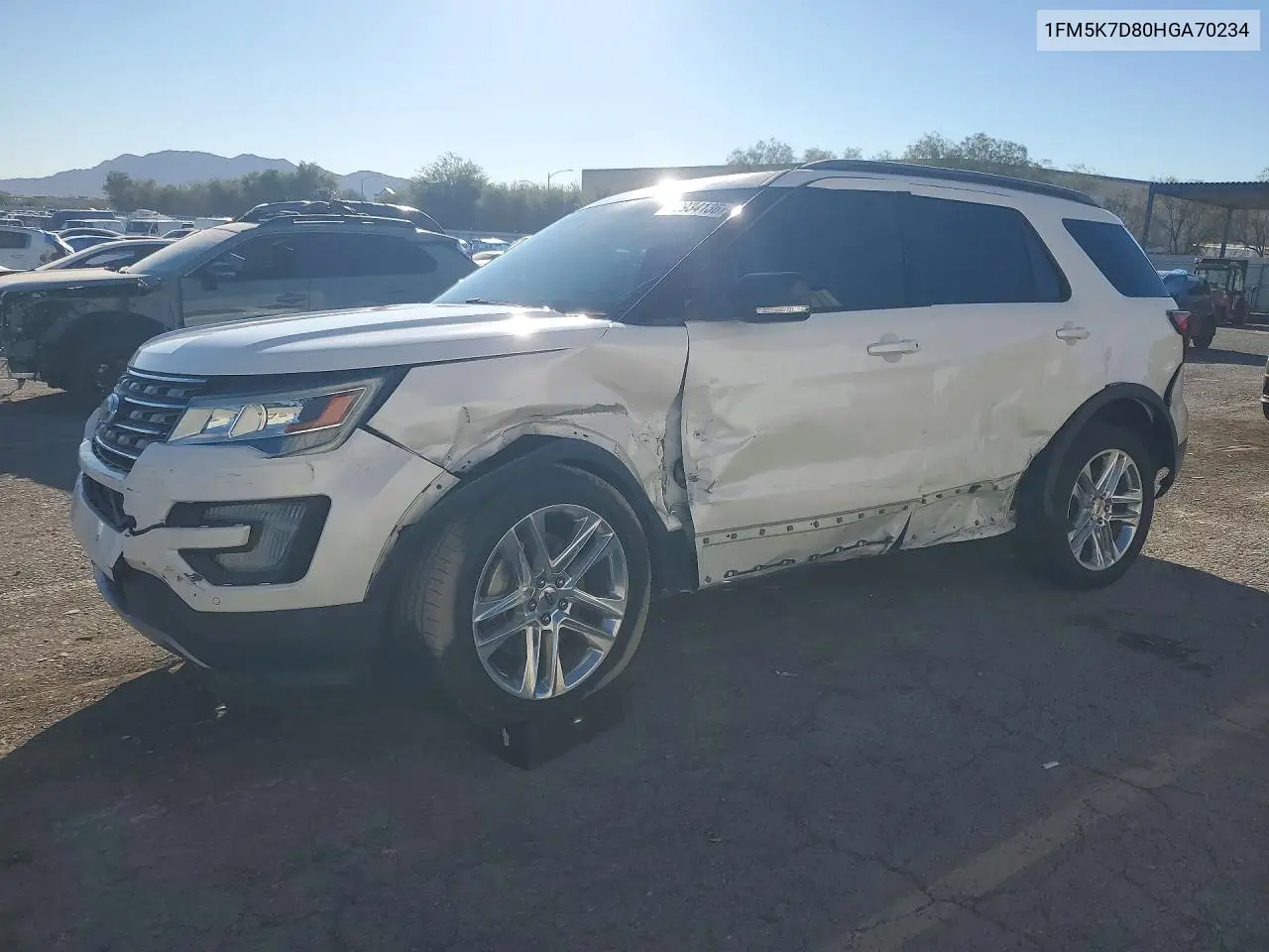 FORD EXPLORER 2017, VIN 1FM5K7D80HGA70234