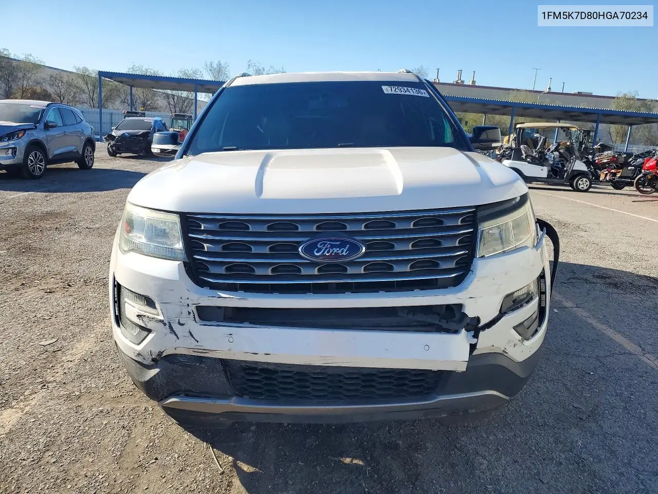 2017 FORD EXPLORER VIN 1FM5K7D80HGA70234 — фото 5