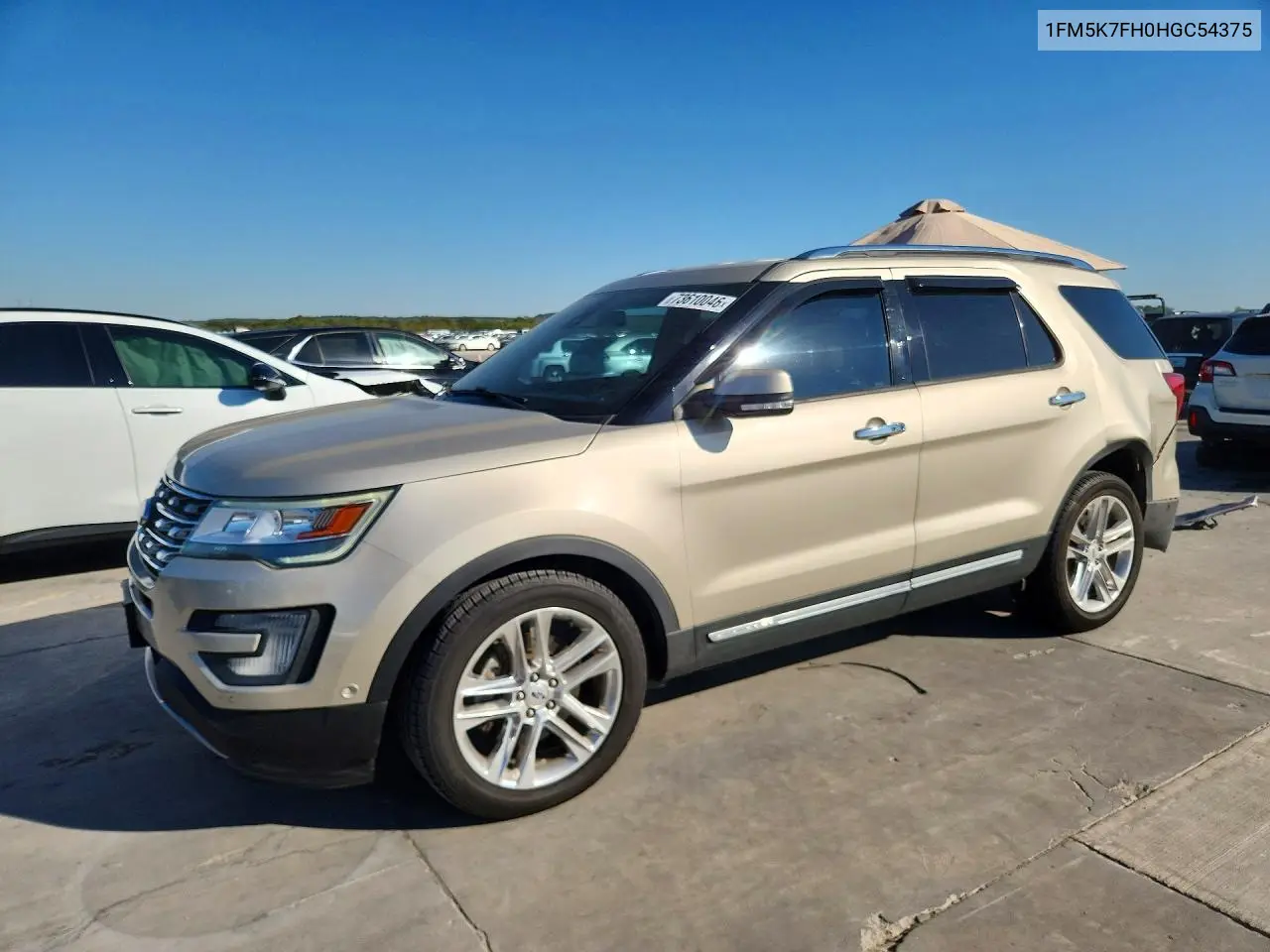 FORD EXPLORER 2017, VIN 1FM5K7FH0HGC54375