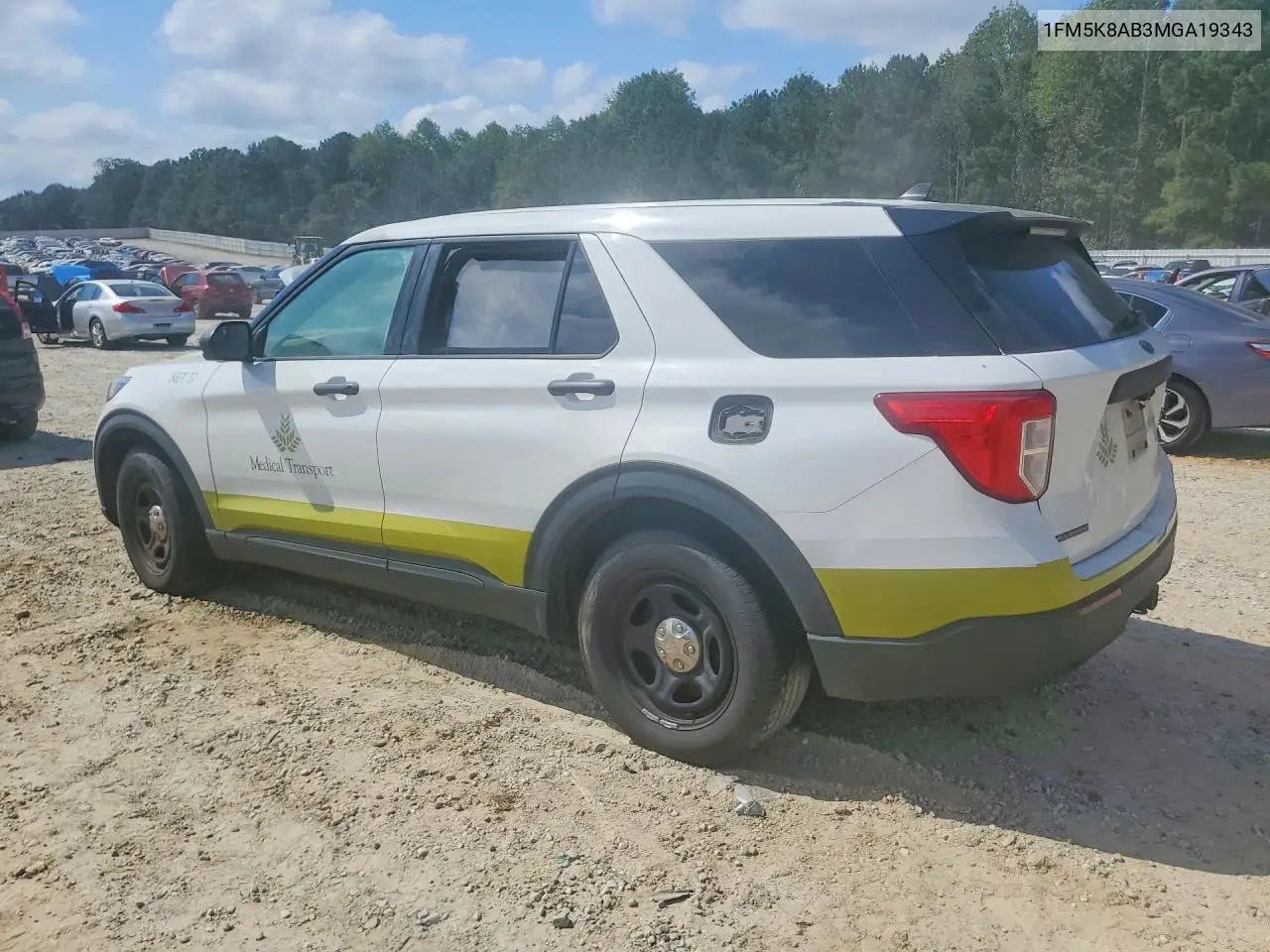 2021 FORD EXPLORER VIN 1FM5K8AB3MGA19343 — фото 2