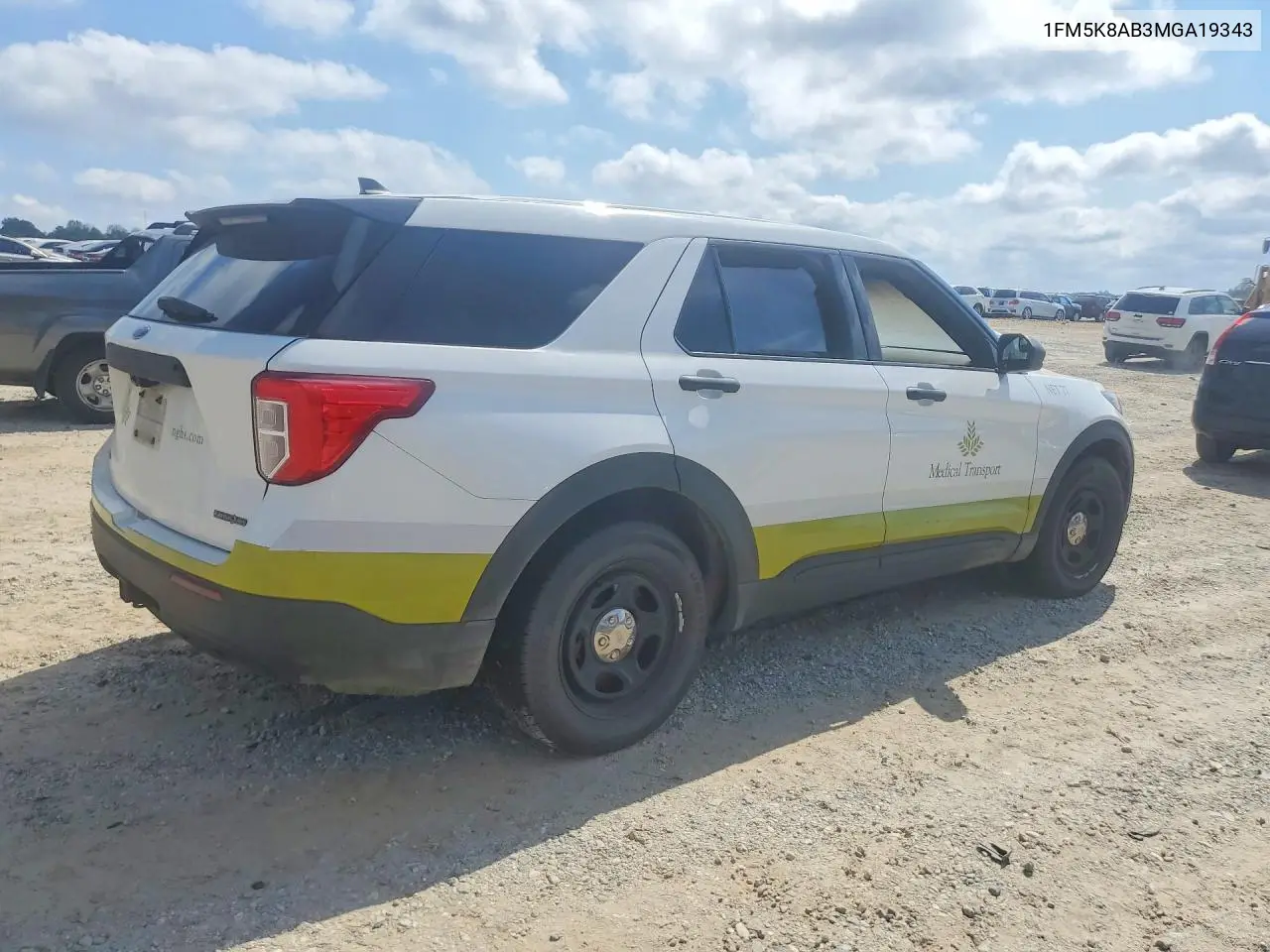 2021 FORD EXPLORER VIN 1FM5K8AB3MGA19343 — фото 3