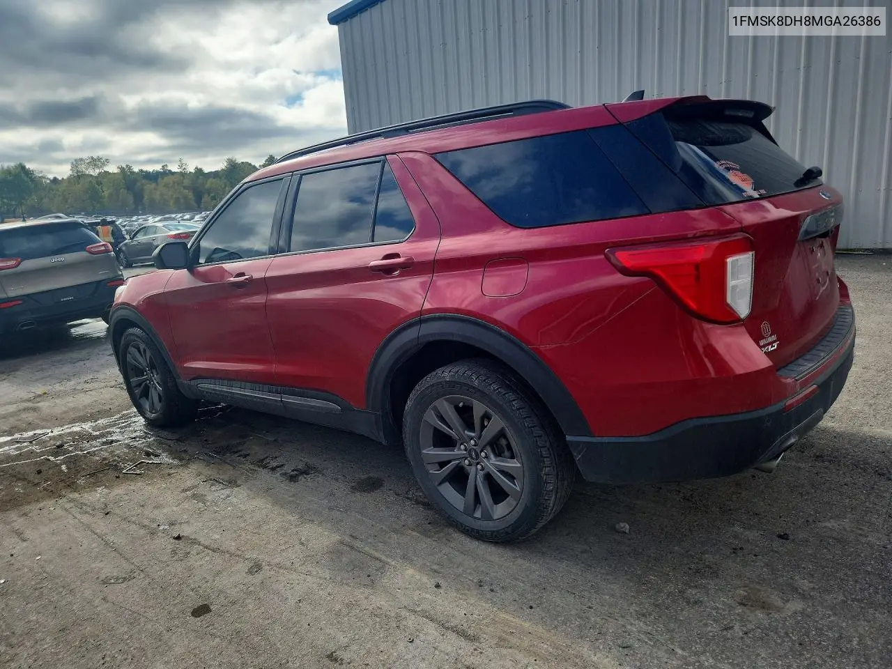 2021 FORD EXPLORER VIN 1FMSK8DH8MGA26386 — фото 2