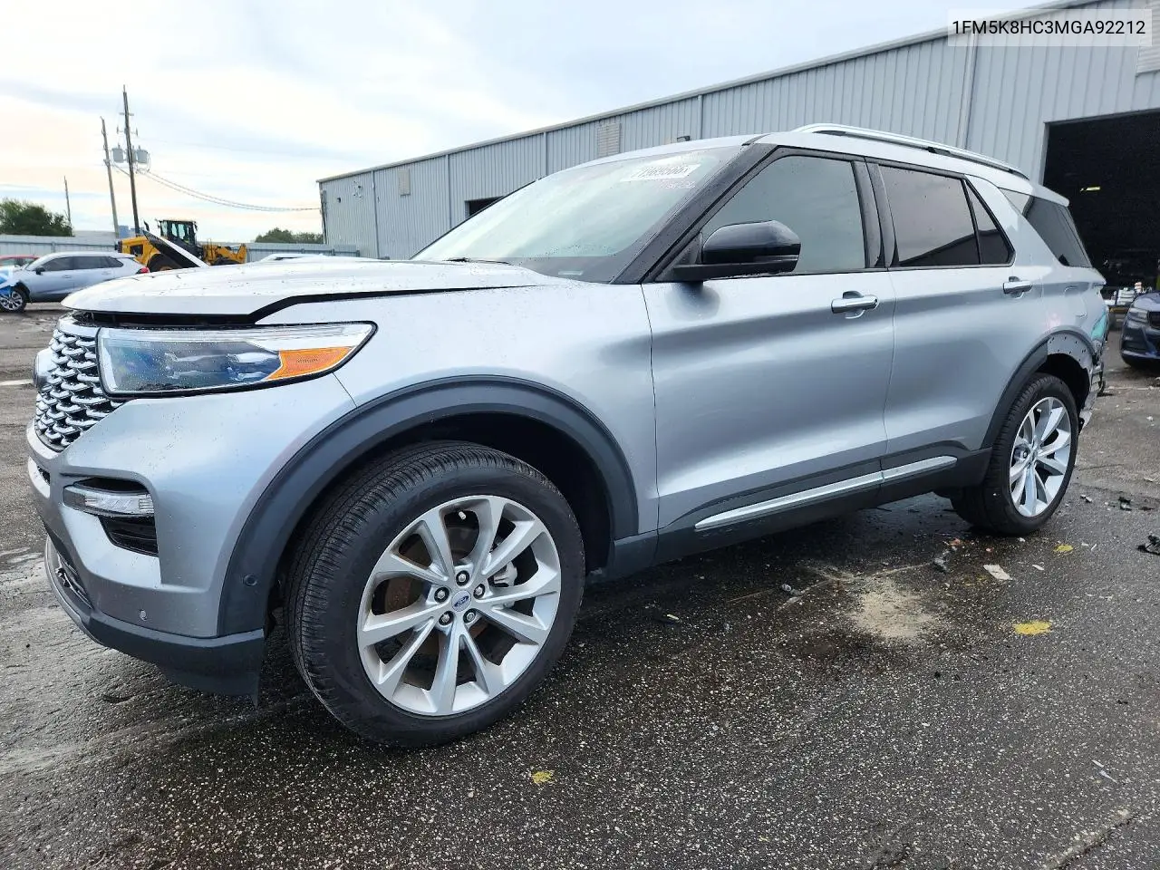 FORD EXPLORER 2021, VIN 1FM5K8HC3MGA92212
