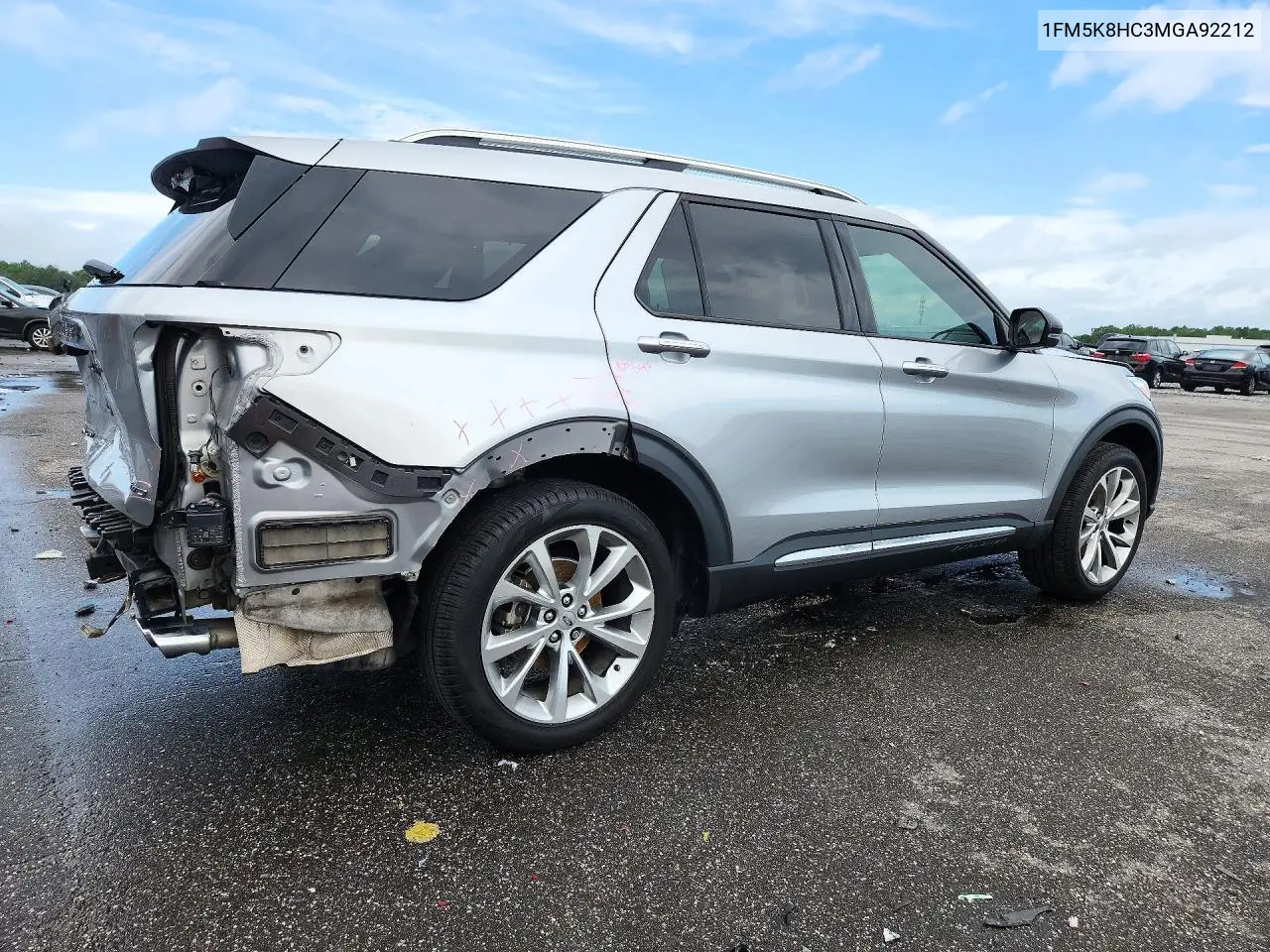 2021 FORD EXPLORER VIN 1FM5K8HC3MGA92212 — фото 3