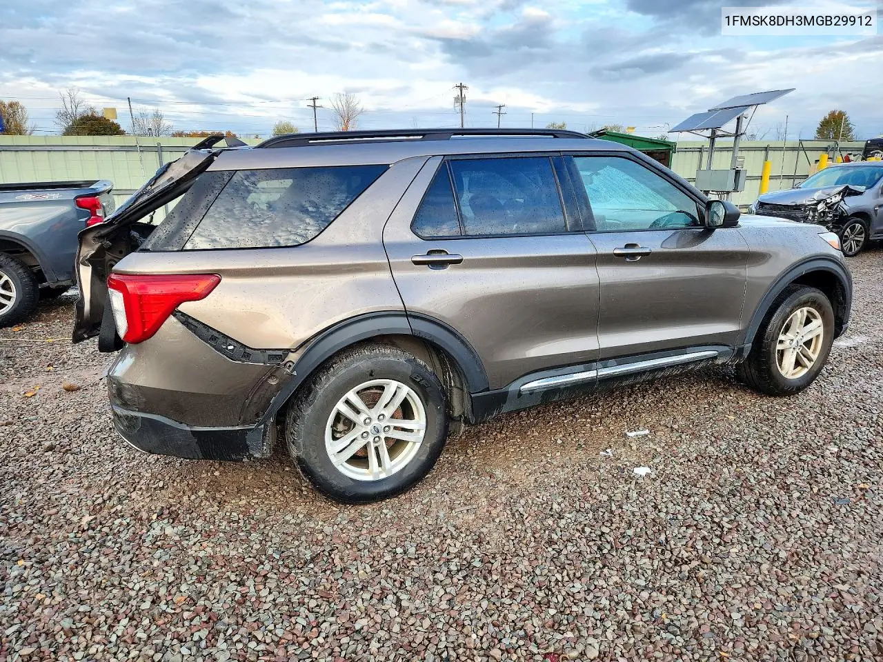 2021 FORD EXPLORER VIN 1FMSK8DH3MGB29912 — фото 3