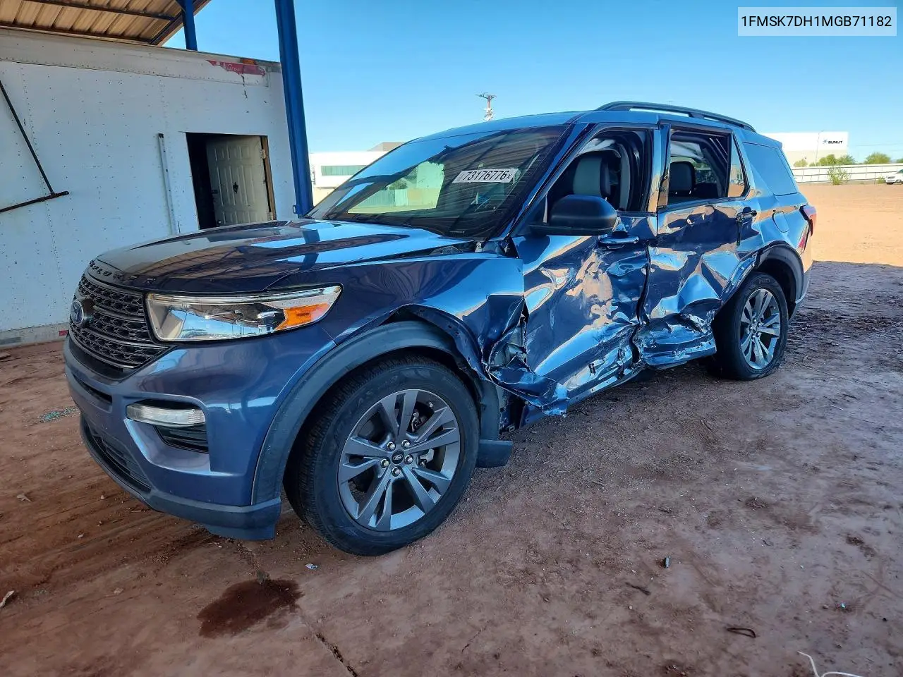 FORD EXPLORER 2021, VIN 1FMSK7DH1MGB71182