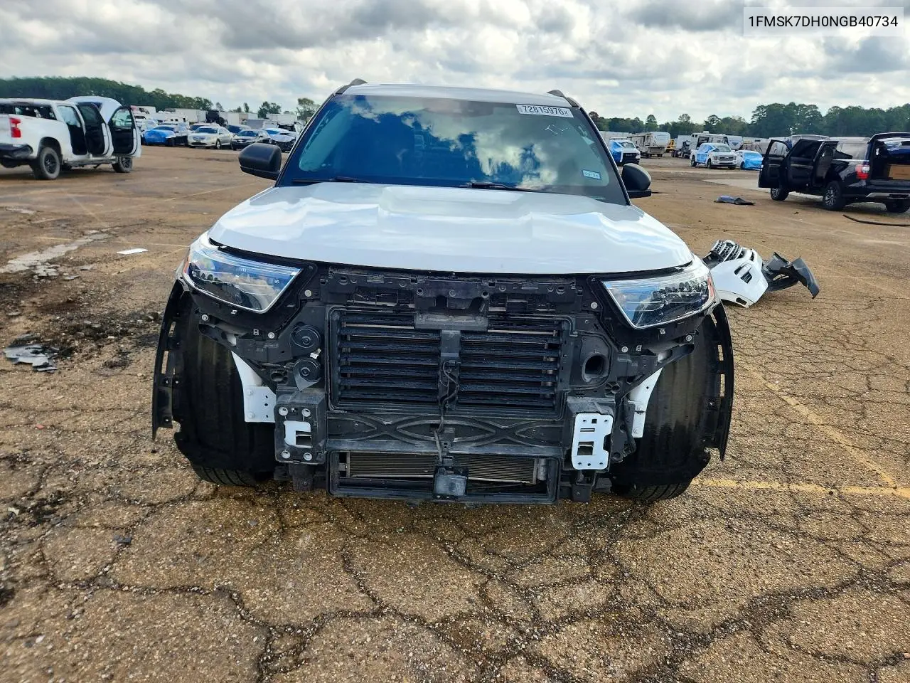FORD EXPLORER 2022, VIN 1FMSK7DH0NGB40734