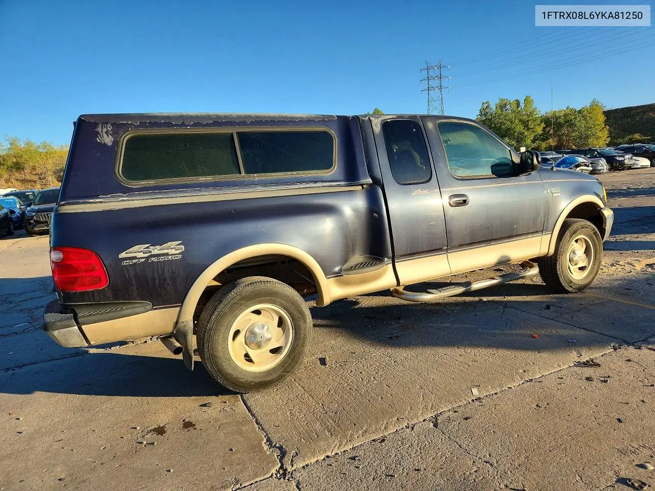 2000 FORD F-150 VIN 1FTRX08L6YKA81250 — фото 3